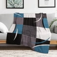 thumbnail image 5 of Modern Geometric Throw Blanket Warm Microfiber Flannel Bedroom Decor Blankets For Beds, 5 of 6