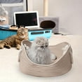 thumbnail image 2 of FITYLE Cat Bed Basket Indoor Cats Dog Kennel Nest Pet Supplies Pet Scratching Sleeping Bed Puppy Kitten Breathable Woven Pet Cat Bed M, 2 of 9