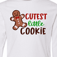 thumbnail image 4 of Inktastic Cutest Little Cookie Cute Christmas Gingerbread Man Long Sleeve Youth T-Shirt, 4 of 5