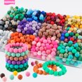 thumbnail image 2 of 50/100 cuentas de silicona de 9/12/15 MM, redondas y sueltas, para hacer joyas, llaveros, collares, pulseras, accesorios de joyería, 2 of 5