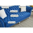 thumbnail image 4 of Pemberly Row Modern Velvet Sofa Set Button Tufted Sofa and Loveseat -Blue, 4 of 8