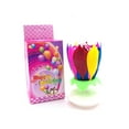 thumbnail image 3 of Goyunwell 2pcs Birthday Candles Flower Lotus Music Rotatable 2 Layers Candles Colorful, 3 of 8