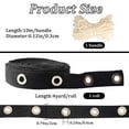 thumbnail image 2 of 4 Yards 0.79 Inch Wide Beige Cotton Ribbons Twill Strip Eyelet Tape Metal Grommet Trim Tone String Rings with 10M Cotton String Threads for Garment Accessories Beige, 2 of 6