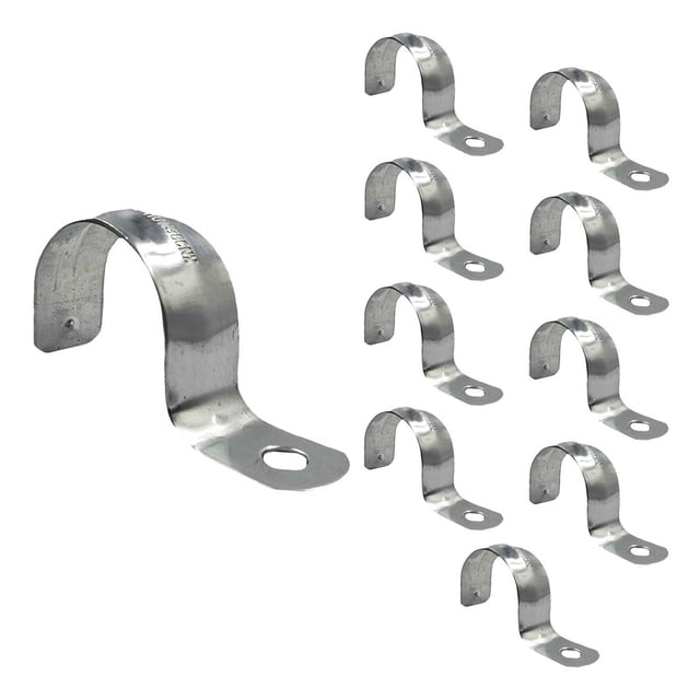 10 Pzs Abrazadera Tipo Uña Para Tubo 4 Pulgadas Acero plateado 4 pulgadas