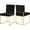 Black and Gold, variant on Maklaine Contemporary Upholstered Navy Velvet Dining Chair (Set of 2)