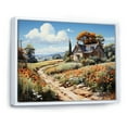 thumbnail image 2 of Designart "Garden In Countryside Cottage wall art I" Landscapes Floater Framed Canvas Art Print, 2 of 7