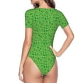 thumbnail image 4 of Balery St Patrick's Day Women's Short Sleevee Crew Neck Bodysuit Tops Short Sleeve Tops Basic-XX-Large, 4 of 9