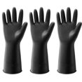 thumbnail image 1 of Guantes para lavar platos ThxToms, reutilizables, de látex, negros, XL, 1 of 7