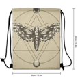 Deaths Head Hawk Moth in Esoteric Astrological Drawstring Bags Initial