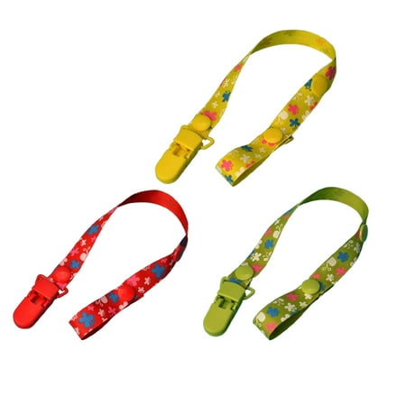 TELOLY 3 Pcs Pacifier Clip Easy to Clean Design Pacifiers Anti-Lost Gadget Antibacterial and Odor Resistant Pacifier Case,Set1