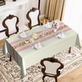 thumbnail image 2 of Mizhona Red Floral Tablecloth Rectangle,Vintage Beige Table Cloth for Kitchen Dinner Decor,54"x72", 2 of 5