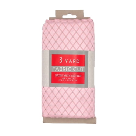 Shason Textile 60" x 3 yards 100% Polyester Satin Apparel Fabric, Pink