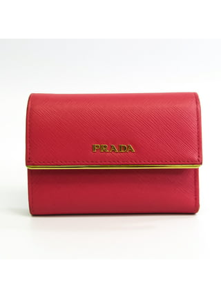 Authenticated Used Prada Ribbon Round Zipper Wallet Ladies' Long 1ML506  Saffiano Leather NERO Nero Black 