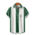 thumbnail image 5 of Bowling Shirts for Men 1950s Retro Rockabilly Style Button Down Shirts Short Sleeve Summer Hawaiian Music Casual Beach Tops, 5 of 5