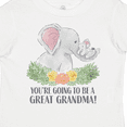thumbnail image 4 of Inktastic You're Going to be a Great Grandma Elephants with Flowers Boys or Girls Toddler T-Shirt, 4 of 5