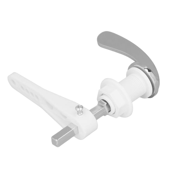 YAHHU Universal Zinc Alloy & Plastic Toilet Tank Handle – Durable Electroplated Replacement Lever with Chain, 19‑30 mm Mounting