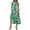 Green, variant on ITSAME Womens Maxi Dress, Floral Short Sleeve V Neck Summer Pleated Beach Dress Red S