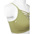 thumbnail image 5 of MixMatchy Women's Front Triple Crisscross Seamless Removable Pad Bralette, 5 of 5