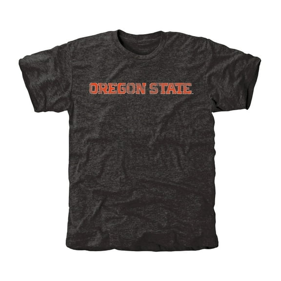 Men's Black Oregon State Beavers Classic Wordmark Tri-Blend T-Shirt