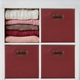 thumbnail image 7 of Household Essentials Fabric Storage Bins 6 Piece Set, Burgundy, 7 of 7