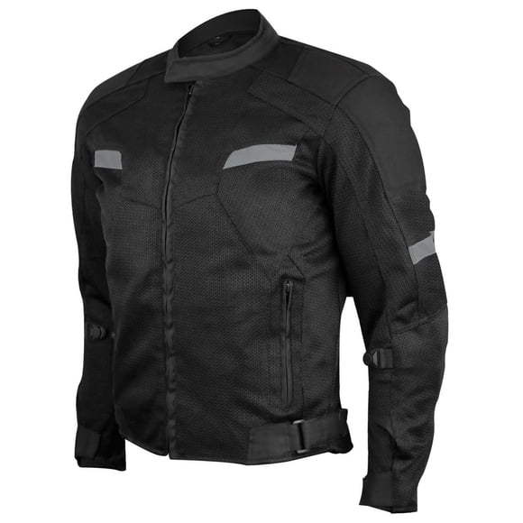 Chaqueta de moto Vance Leather Viper Reflective Mesh Black