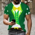thumbnail image 3 of St. Patricks Day Shirts for Men Funny Printed T Shirts Short Sleeve Round Neck Top Casual Summer Graphic Tees Irish Festival Outfit, 3 of 8