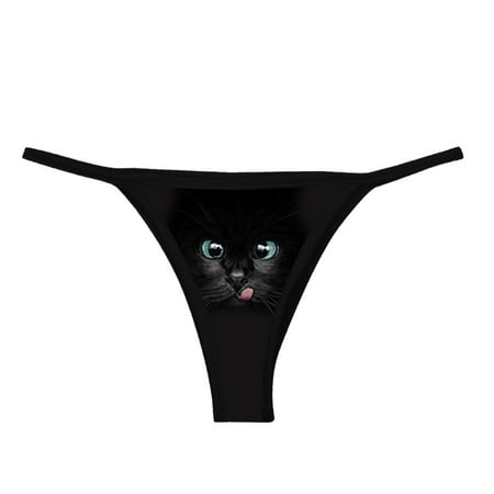 

AnuirheiH Women Funny Printing Plus Size Solid Color High Waist Physiological Underwear Sale Clearance