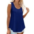 thumbnail image 1 of DPTALR Women's Casual Solid Round Neck Strappy Top, 1 of 8