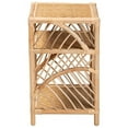 thumbnail image 4 of Baxton Studio Baara Modern Bohemian Natural Brown Rattan Nightstand, 4 of 6