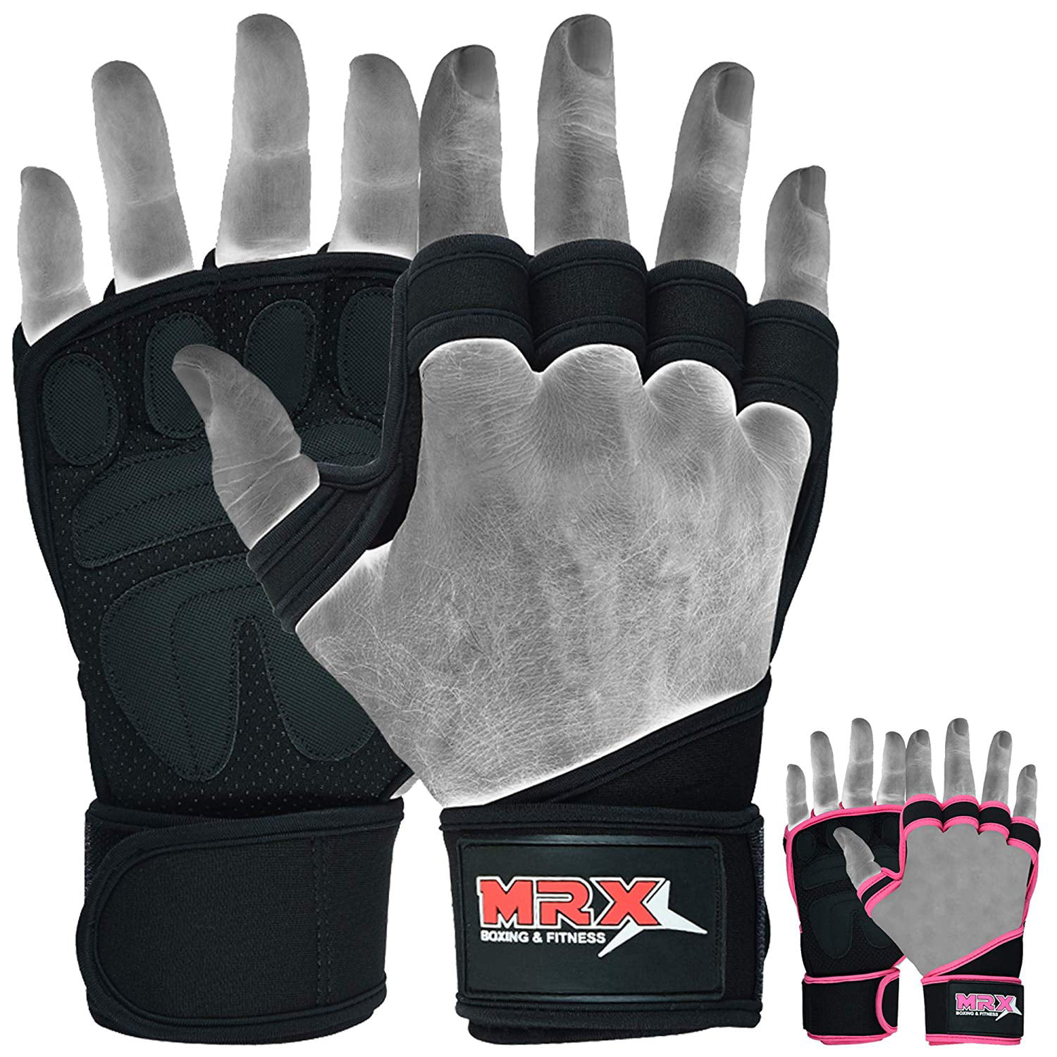Wight Lifting Gloves Universal with Special Rubber Coating for Non-Slip Grip