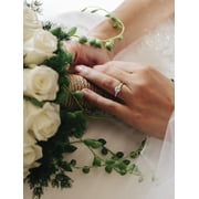 Starchenie Round Promise Rings for Her | 925 Sterling Silver Halo Ring | Engagement Wedding band for Women Size 5