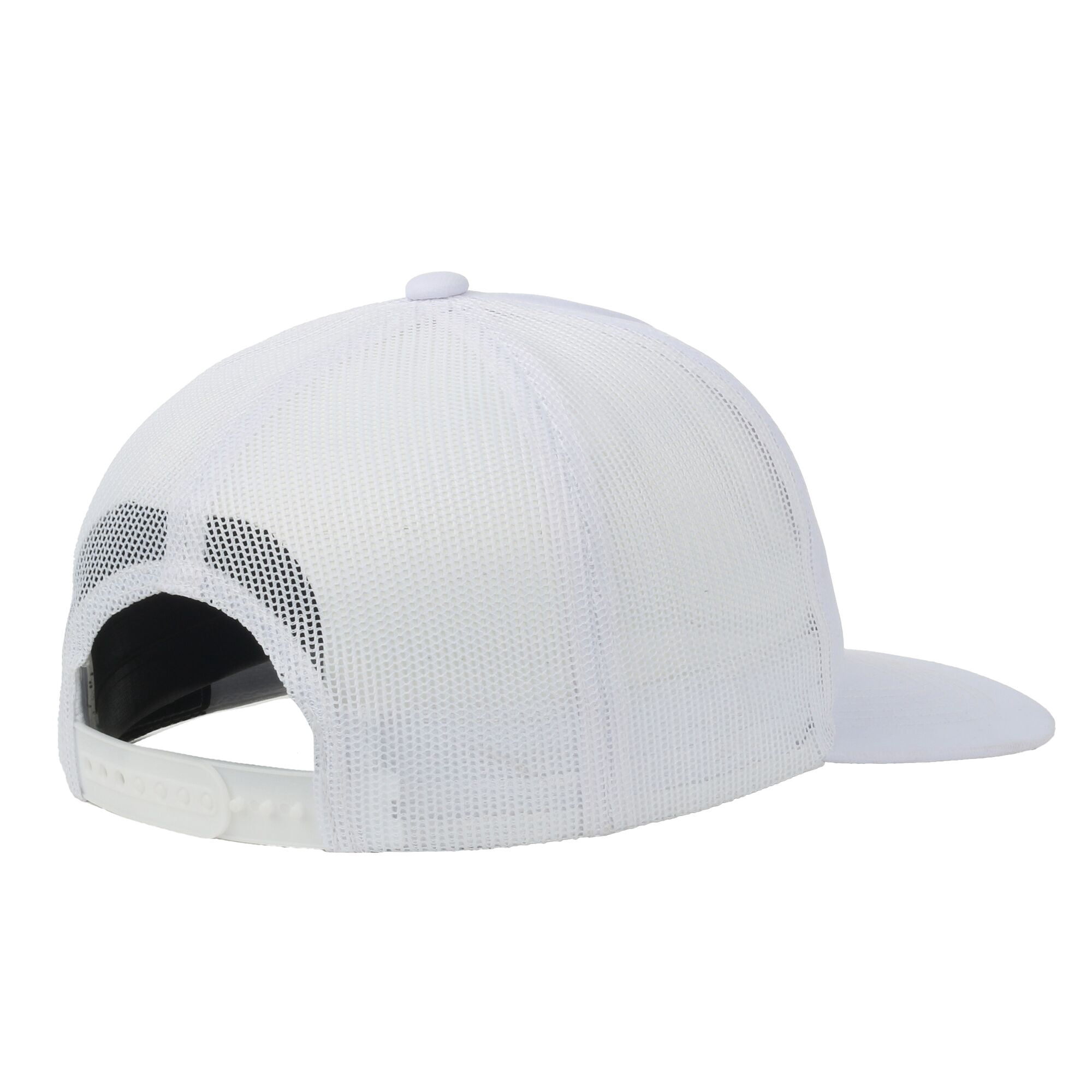 White/White Snook 5-Panel Fishing Cap – Unstructured, Flat Bill Snapback, One Size