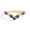 Rose Plated, variant on Marquise Cut Blue Sapphire Curved Band, 925 Sterling Silver Chevron Ring, Anniversary Ring For Her, Tiara Stackable Proposal Ring, September Birthstone Ring