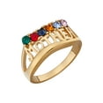 Family Jewelry Personalized "Mother" Birthstone 14kt GoldTone Ring