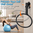Foldable Wall Mount Exercise Ball Rack, Yoga and Stability Ball Storage ...