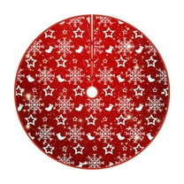 Cheapark 35 Inch Christmas Snowflake Tree Skirt - Festive Base Decoration for Merry Christmas Parties, Enhances Tree & Home Holiday Vibe