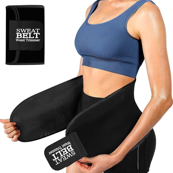 BESTSKY Waist Trainer Trimmer Sweat Belt for Women & Men Neoprene,Neoprene Waist Trainer Sweat Belt,Boosts Core Temp for Sweat & Slimming,Ideal for Gym Workouts,Walking,And Daily.