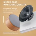 thumbnail image 2 of Altavoz Bluetooth portátil, altavoz inalámbrico retro de grano de madera, mini subwoofer TWS, micrófono incorporado, llamada manos libres HD/mensaje de voz/disco U/tarjeta TF/AUX, 2 of 5