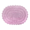 thumbnail image 1 of Alfombra de baño DII Crochet Collection reversible, pequeña, ovalada, color malva, 1 of 8