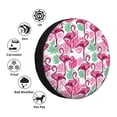thumbnail image 4 of Fotbe Flamingo Funda de Llanta de Repuesto con Estampado, Engrosada, Ajuste Universal para Jeep, Remolque, RV, SUV, Camión-17 inch, 4 of 6