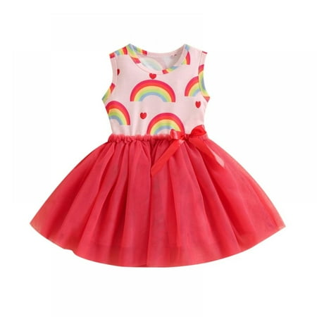 

Lovebay Baby Girls Tutu Dress Sleeveless Toddler Sundress Tulle Dresses 1-6 Years