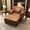 Brown Faux Leather, variant on LLappuil Ottoman Square Footrest for Modular Sectional Sofa, Velvet Foot Stool for Living Room Beige