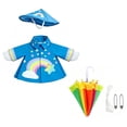 thumbnail image 3 of AuroraX 23 inch Porch Goose Outfits 19" Porch Goose Outfits for all The Seasons Summer Raincoat Seasonal Lawn Garden Decor Outdoor Porch Goose Accessories Blue, 3 of 6