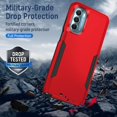 thumbnail image 6 of for Motorola G Stylus 5G 2022 Case, with Screen Protector,[ Grade Drop Tested] Heavy-Duty Tough Rugged Shockproof Protective Case for Motorola Moto G Stylus 5G 2022, Red, 6 of 12