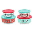 thumbnail image 3 of Pyrex Mickey & Minnie Mouse Decorated Glass Storage Set, 8 Pieces, 3 of 3