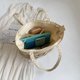 thumbnail image 4 of Bolso Mano Con Letras para Mujer Hombro Paja Gran Capacidad (Beige), 4 of 7