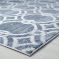 thumbnail image 5 of Allure Transitional 5' x 7' Navy and Cream Polypropylene Indoor Area Rug, 5 of 9