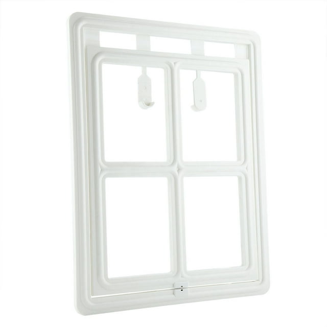 Porte pour Animaux, Intérieur et Extérieur 2 Pcs Design Porte pour Chat Facile à Installer Porte pour Chiot Arrêt Automatique Porte pour Chat Durable et Robuste Fenêtre Porte pour Chat