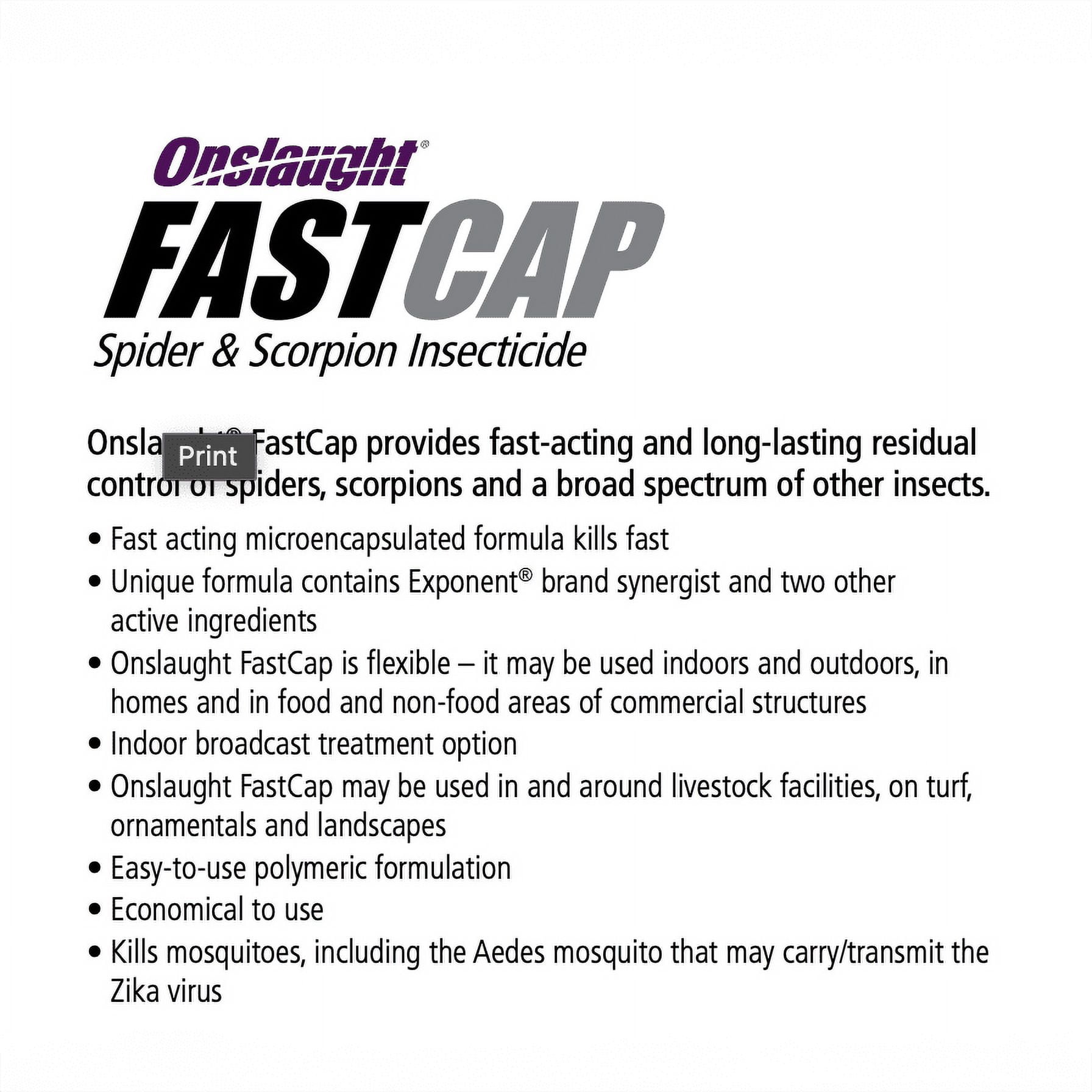 Onslaught FastCap Spider and Scorpion Insecticide - 128 fl oz Jug by MGK