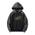 thumbnail image 6 of Men's Dark Color Hooded Sweatshirt with Long Flag Print, Casual Drawstring Pullover Including Pockets, Fall Spring Versatile Streetwear,Gray,XL, 6 of 7